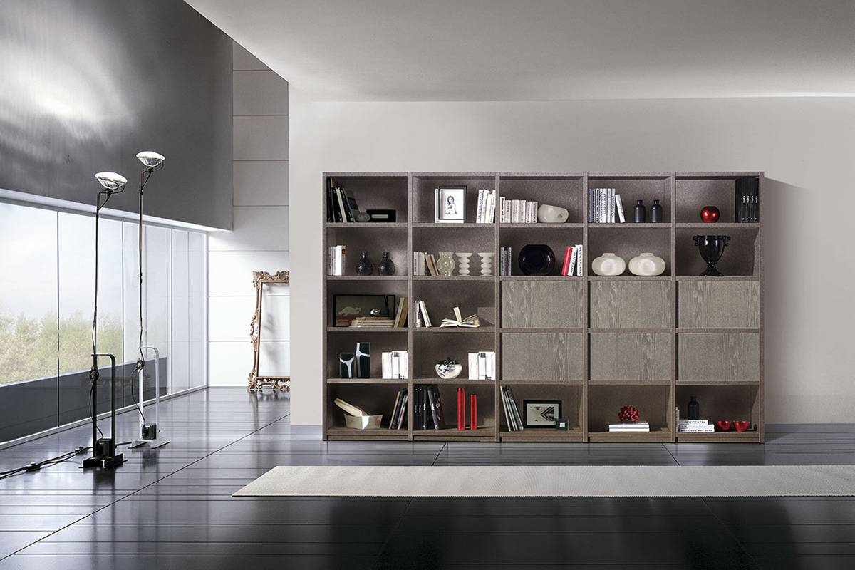 PACINI&CAPPELINI進口客廳現(xiàn)代極簡輕奢書柜 藝術(shù)與功能的完美融合